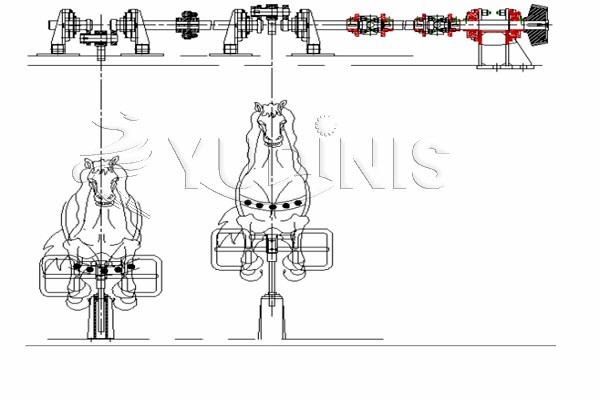 38-seat double-decker carousel crankshaft