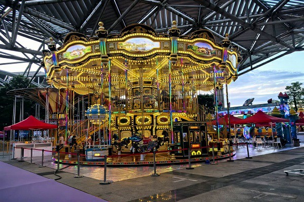 new design double decker carousel ride for sale