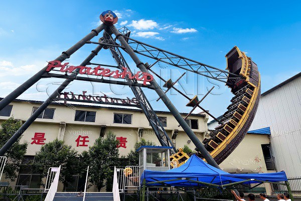 Maintenance for pirate ship ride